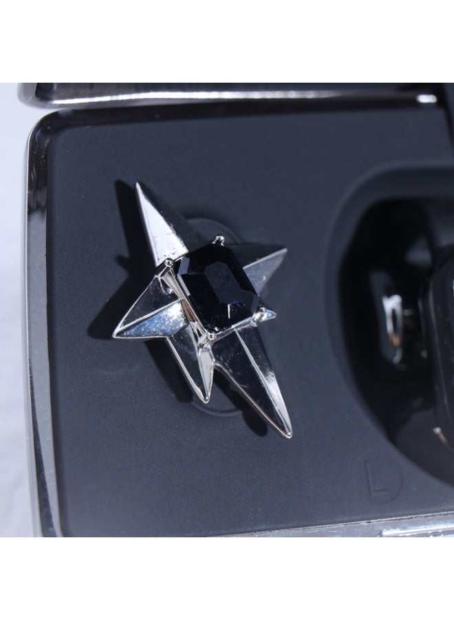 Interstella Magnetic Accessory Clip-On Wireless Earbuds, Interchangeable Magnetic Charms, Open-Ear Bluetooth Earphones in Black & Silver for Daily Use - Image 4